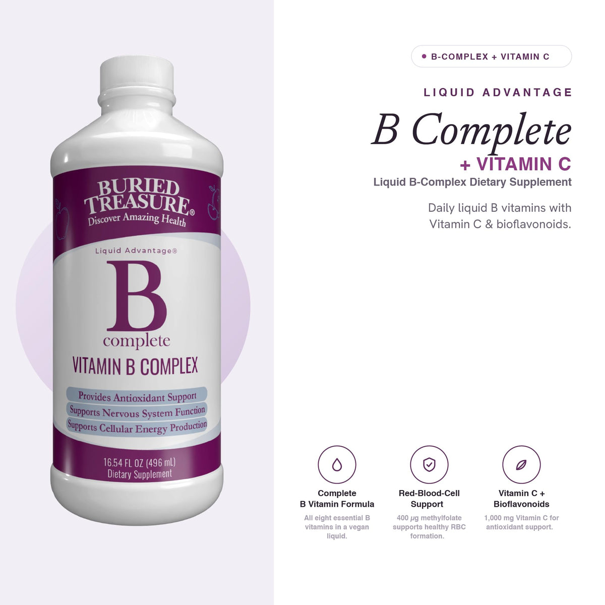 Bouteille de Buried Treasure B Complete avec son bouchon ouvert