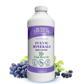 Bouteille de Buried Treasure Minéraux Fulviques Saveur Raisin vue de face