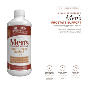 Bouteille de Buried Treasure Prostate sur fond blanc