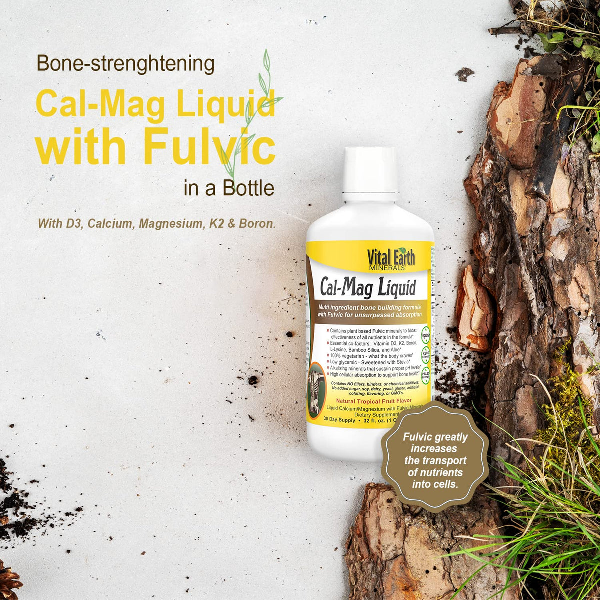 Bouteille de Cal-Mag Liquide sur une table