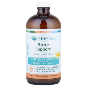 Bouteille de calcium liquide LIFETIME goût vanille orange 16 fl oz vue de face