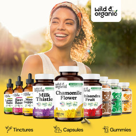 Bouteille de camomille Wild & Organic avec des ingrédients naturels