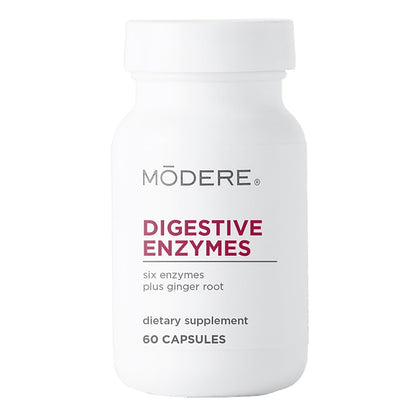Bouteille de capsules d'enzymes Modere 60 unités vue de face