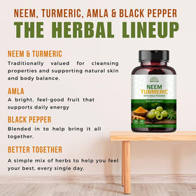 Bouteille de capsules d'herbes Hebhac Herbs avec des gélules à côté