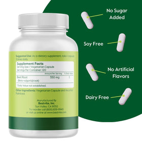 Bouteille de capsules de Betterave BESTVITE ouverte