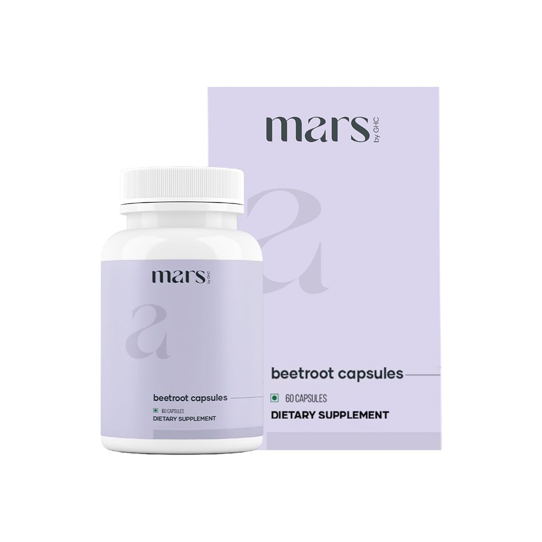 Bouteille de capsules de betterave bio mars by GHC ouverte