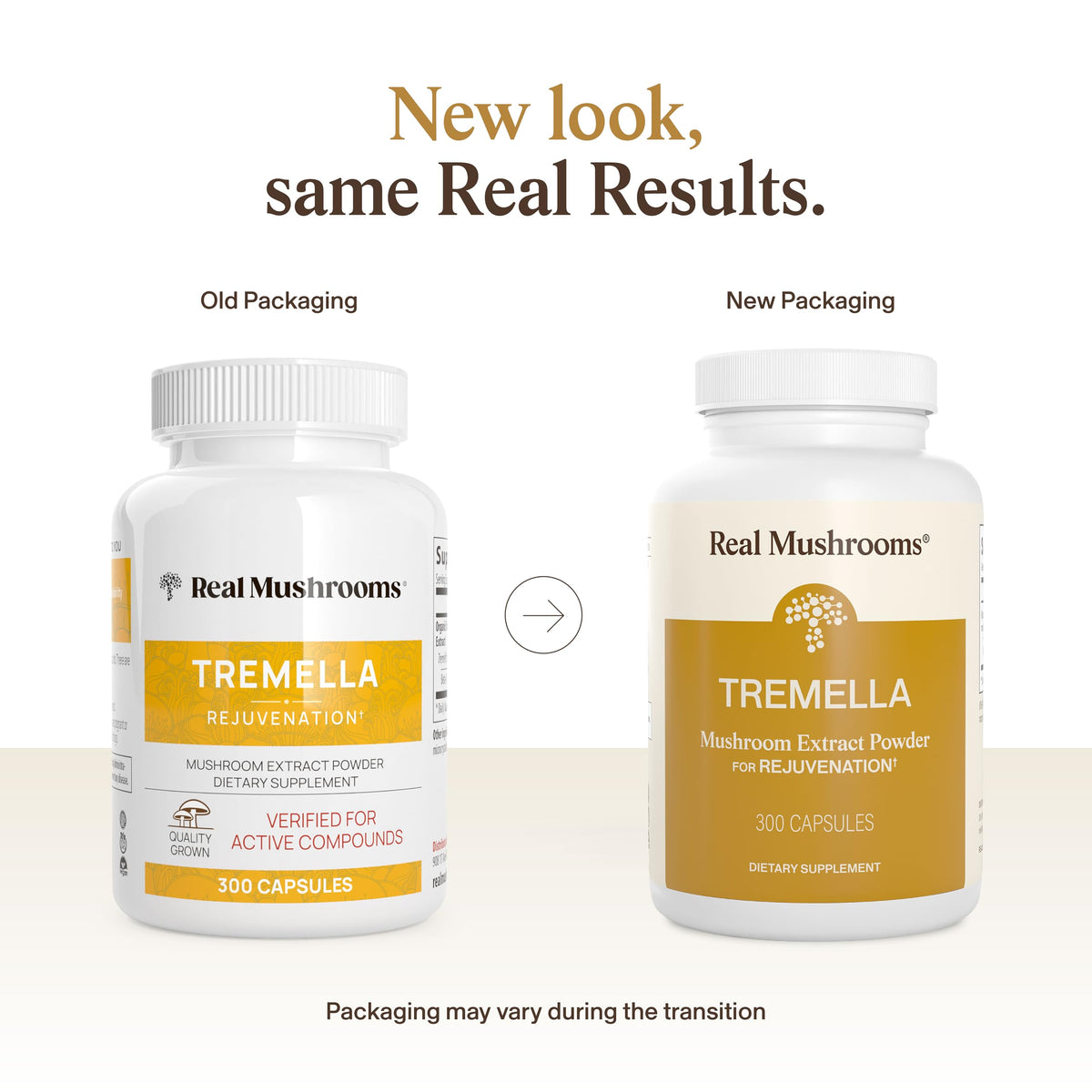 Bouteille de capsules de champignon Tremella Real Mushrooms