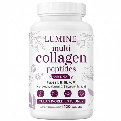 Bouteille de capsules de collagène LUMINE vue de face