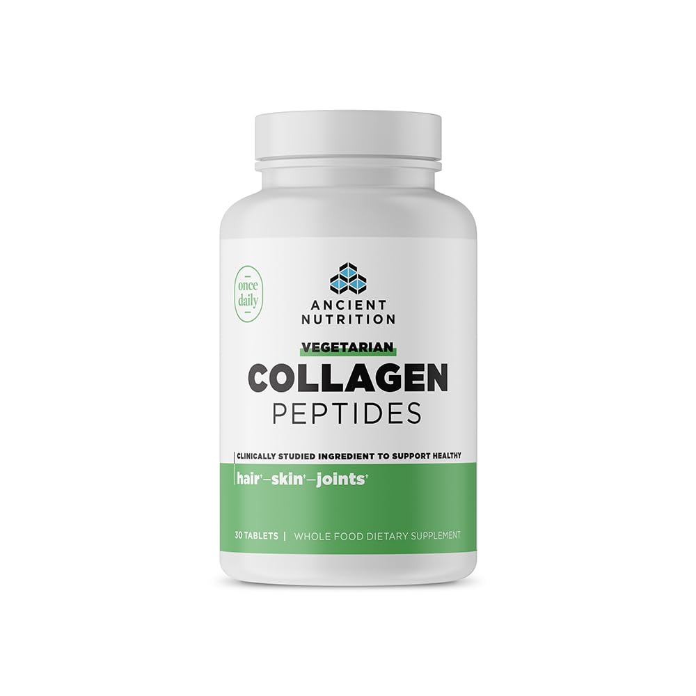 Bouteille de capsules de collagène végétarien Ancient Nutrition vue de face