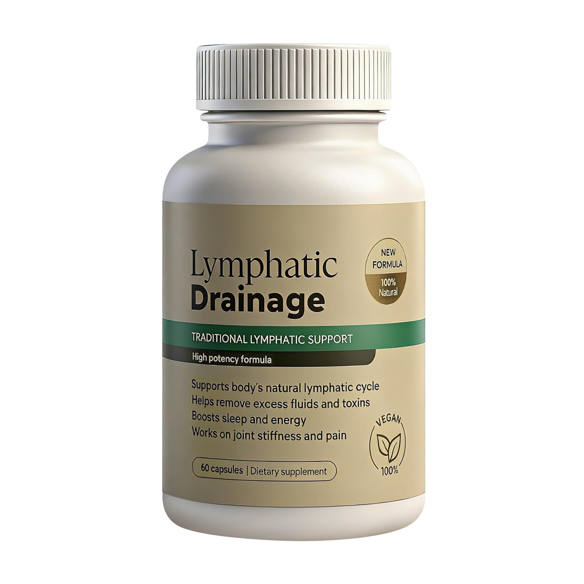 Bouteille de capsules de drainage lymphatique Tnaasmais vue de face