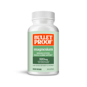 Bouteille de capsules de magnésium Bulletproof 90 comprimés vue de face