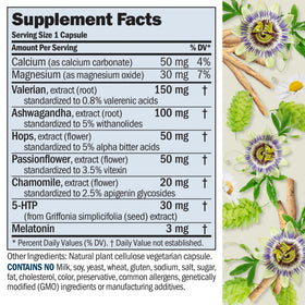 Bouteille de capsules de mélatonine ANDREW LESSMAN vue de face