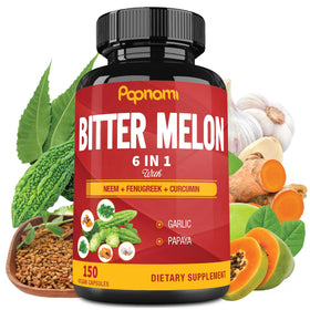 Bouteille de capsules de Melon Amer Papnami vue de face
