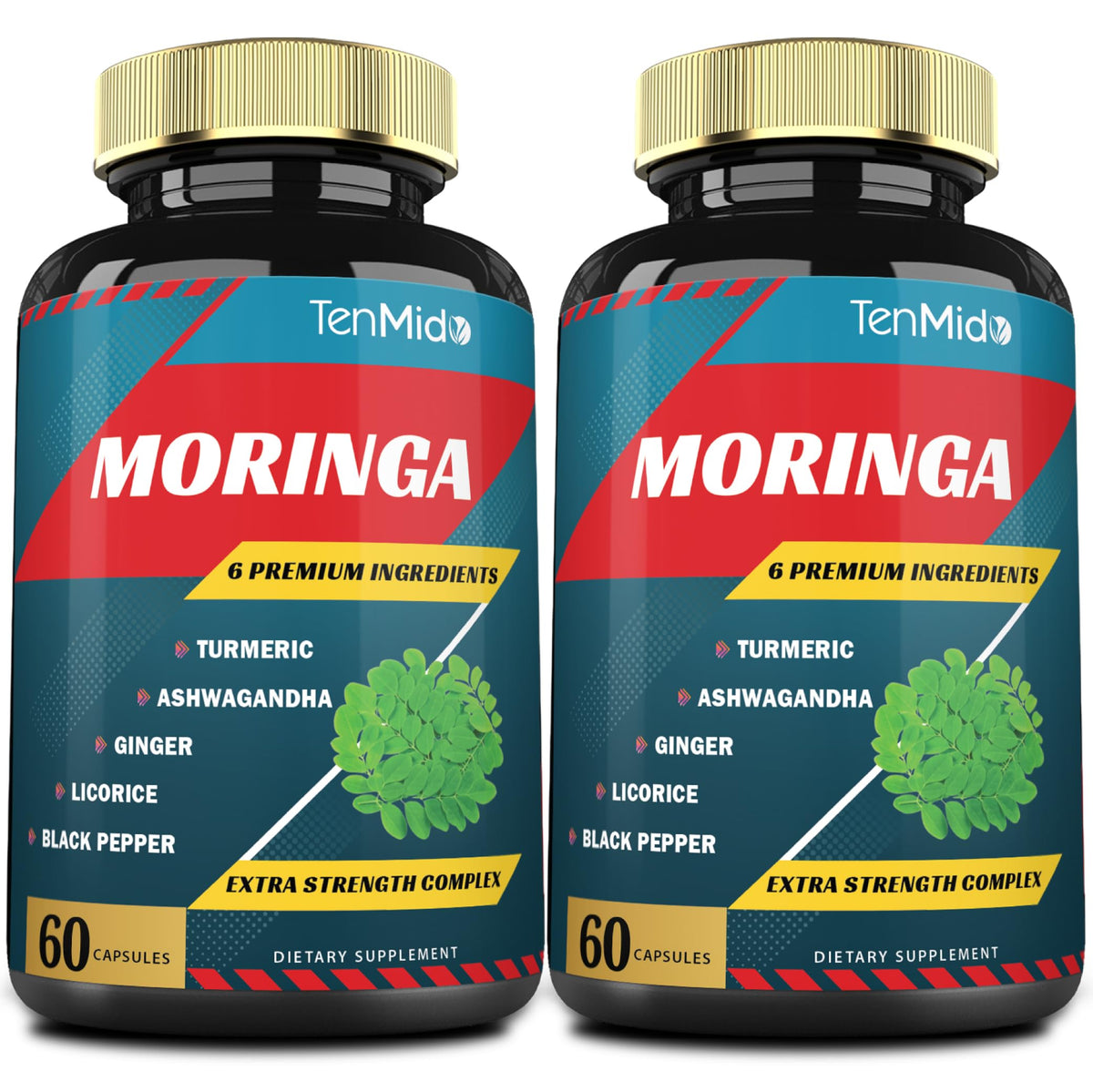 Bouteille de capsules de Moringa Tenmido vue de face