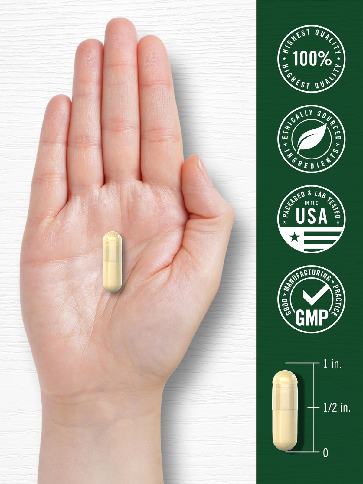 Bouteille de capsules de poivre de cayenne Carlyle sur une table en bois