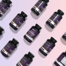 Bouteille de Capsules de Sureau Sambucus NutriFlair avec étiquette visible