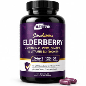 Bouteille de Capsules de Sureau Sambucus NutriFlair vue de face