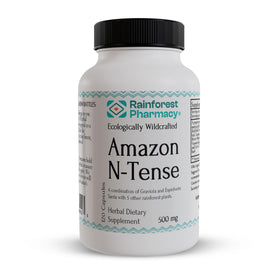 Bouteille de capsules Graviola N-Tense 500mg Rainforest Pharmacy