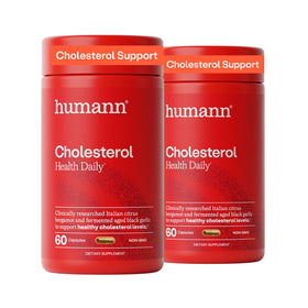 Bouteille de capsules HumanN Cholesterol Health 120 Ct, vue de face