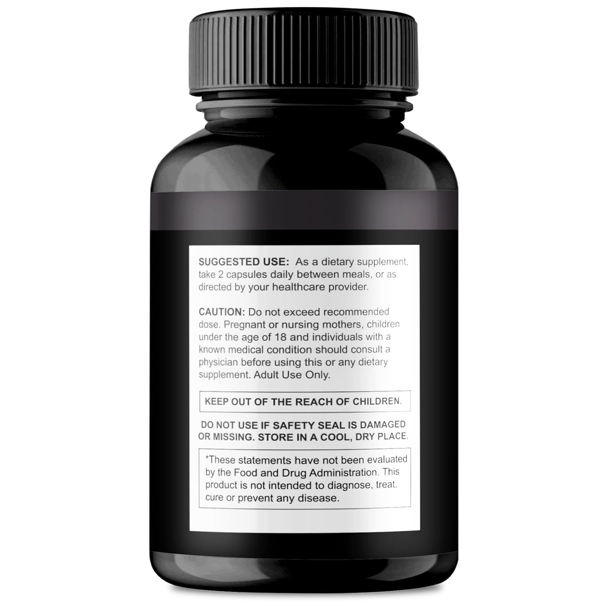 Bouteille de capsules Intimax sur fond blanc