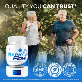 Bouteille de capsules Nerve Flow OVICIA ouverte