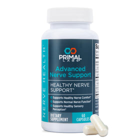 Bouteille de capsules Primal Labs de soutien nerveux vue de face