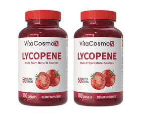 Bouteille de capsules vegan de lycopène VitaCosmoX 50mg