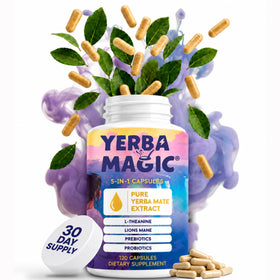 Bouteille de capsules Yerba Mate 5 en 1 Brainista, 120 capsules
