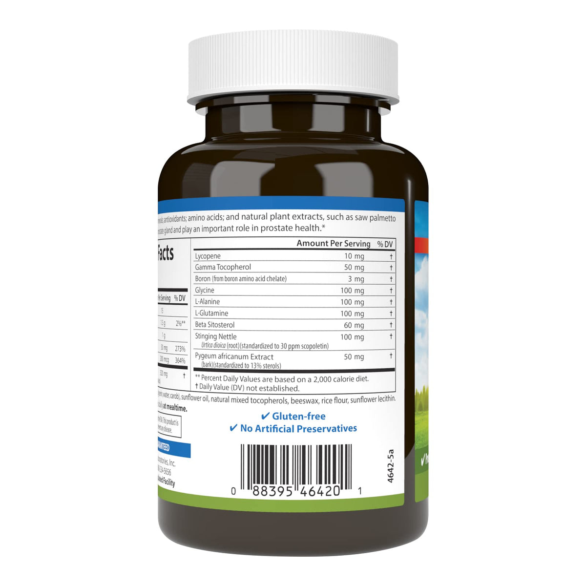 Bouteille de Carlson Nutra-Support Prostate, gélules visibles