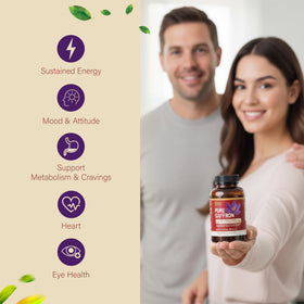 Bouteille de Catalyst Nutrition Extrait de Safran ouverte montrant les capsules