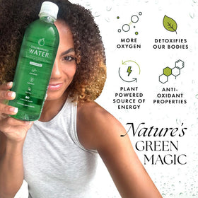 Bouteille de Chlorophyll Water avec étiquette Clean Label