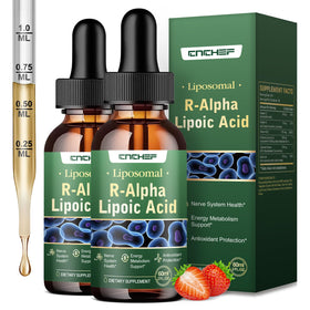 Bouteille de CNCHEF Acide Alpha-Lipoïque 600mg vue de face avec étiquette