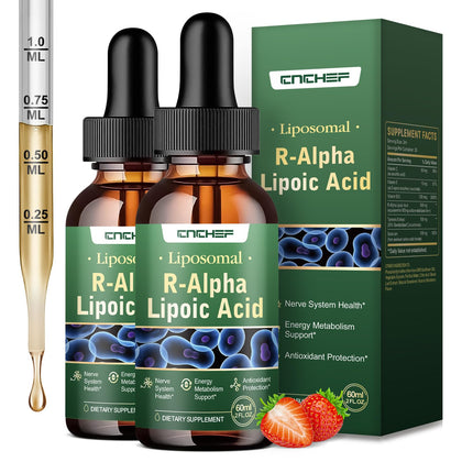 Bouteille de CNCHEF Acide Alpha-Lipoïque 600mg vue de face avec étiquette