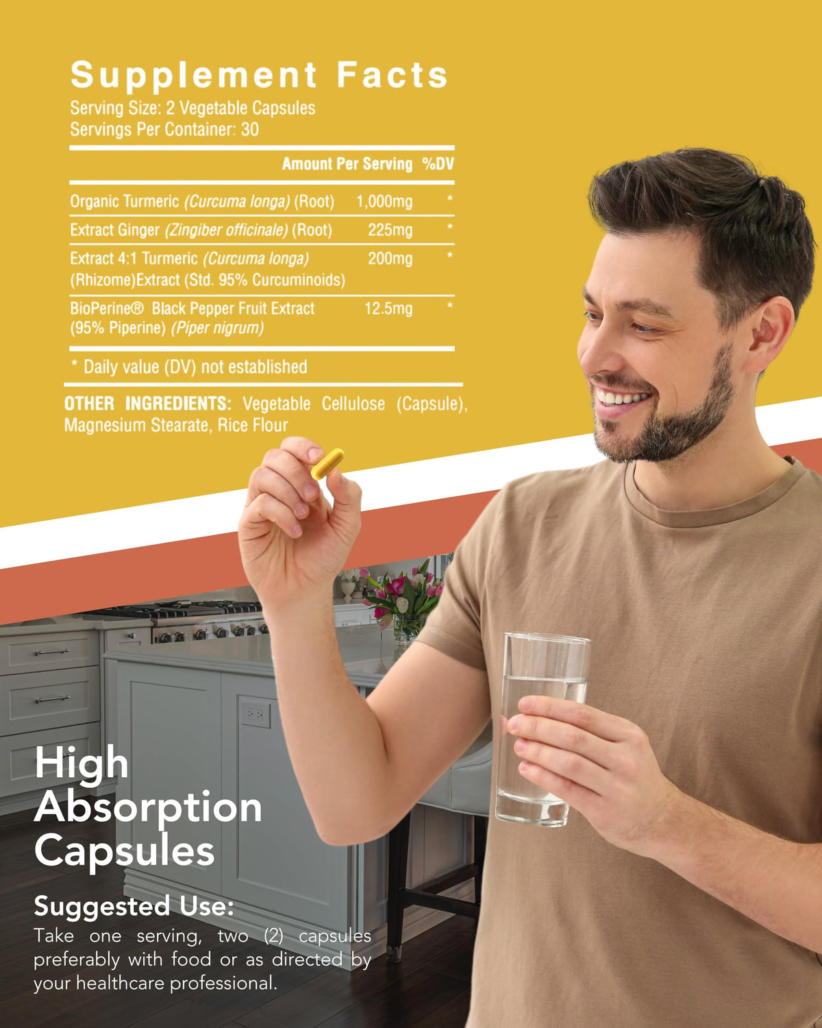 Bouteille de CogniTune capsules de Curcuma ouverte