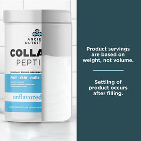 Bouteille de collagène hydrolysé Ancient Nutrition avec cuillère doseuse
