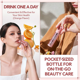 Bouteille de collagène ILO sur un fond neutre