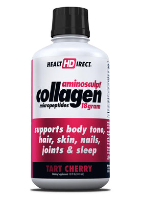 Bouteille de collagène liquide AminoSculpt 15 oz, cerise acidulée, vue avant