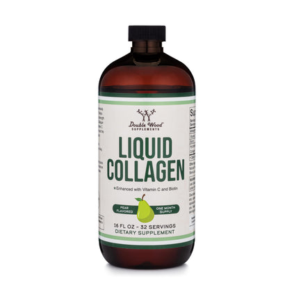 Bouteille de collagène liquide Double Wood 2500 mg vue de face
