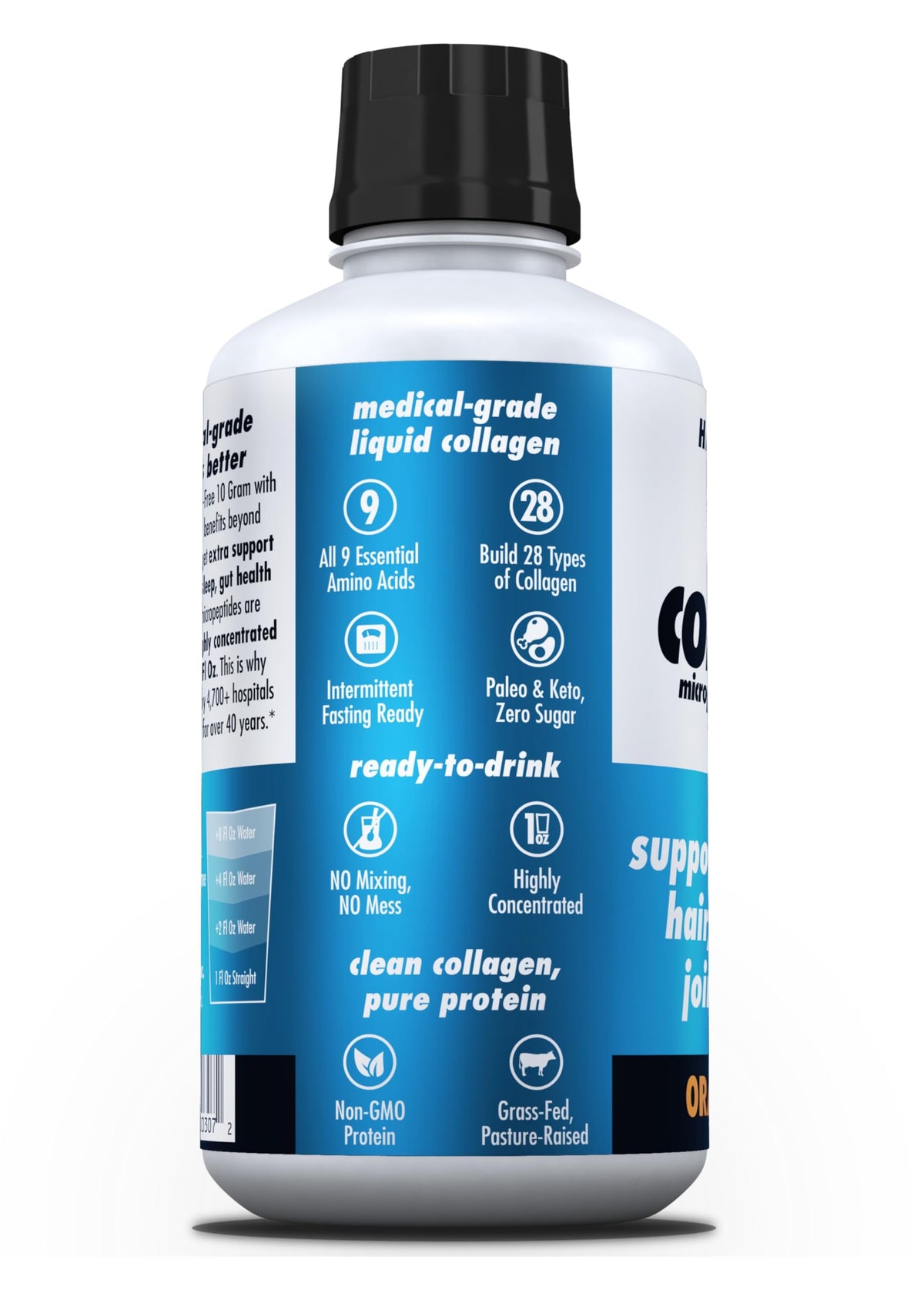 Bouteille de collagène liquide HEALTH DIRECT AminoSculpt avec fruits frais