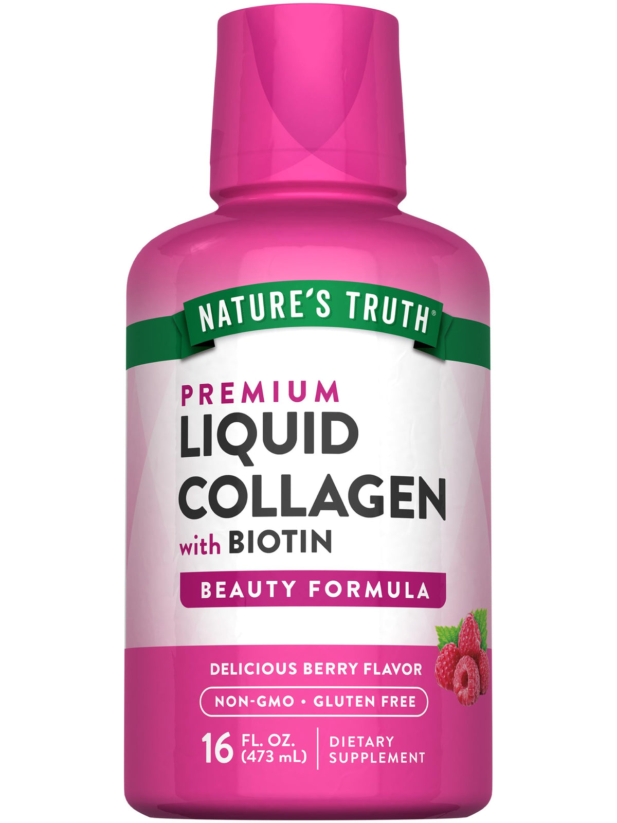 Bouteille de collagène liquide Nature's Truth 16 oz avec étiquette