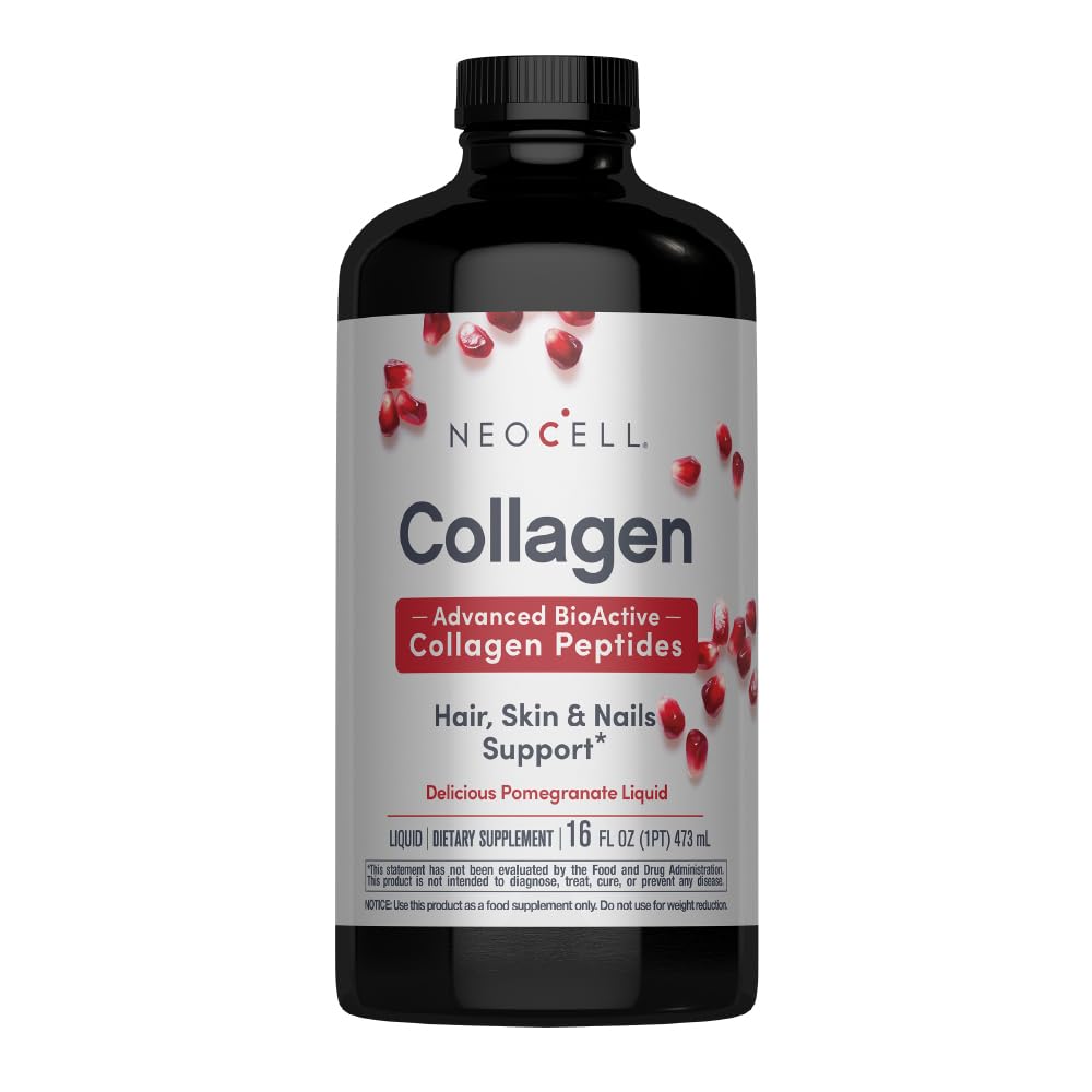 Bouteille de collagène liquide NeoCell 608g saveur grenade vue de face