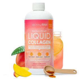 Bouteille de collagène liquide SkinnyFit Tropical Mangue vue de face