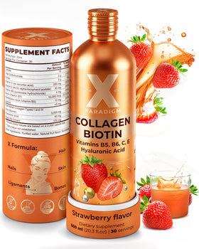 Bouteille de collagène liquide XParadigm 600ml au goût de fraise