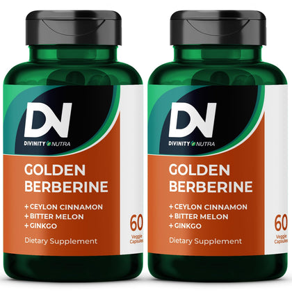 Bouteille de complément alimentaire Berbérine Divinity Nutra vue de face