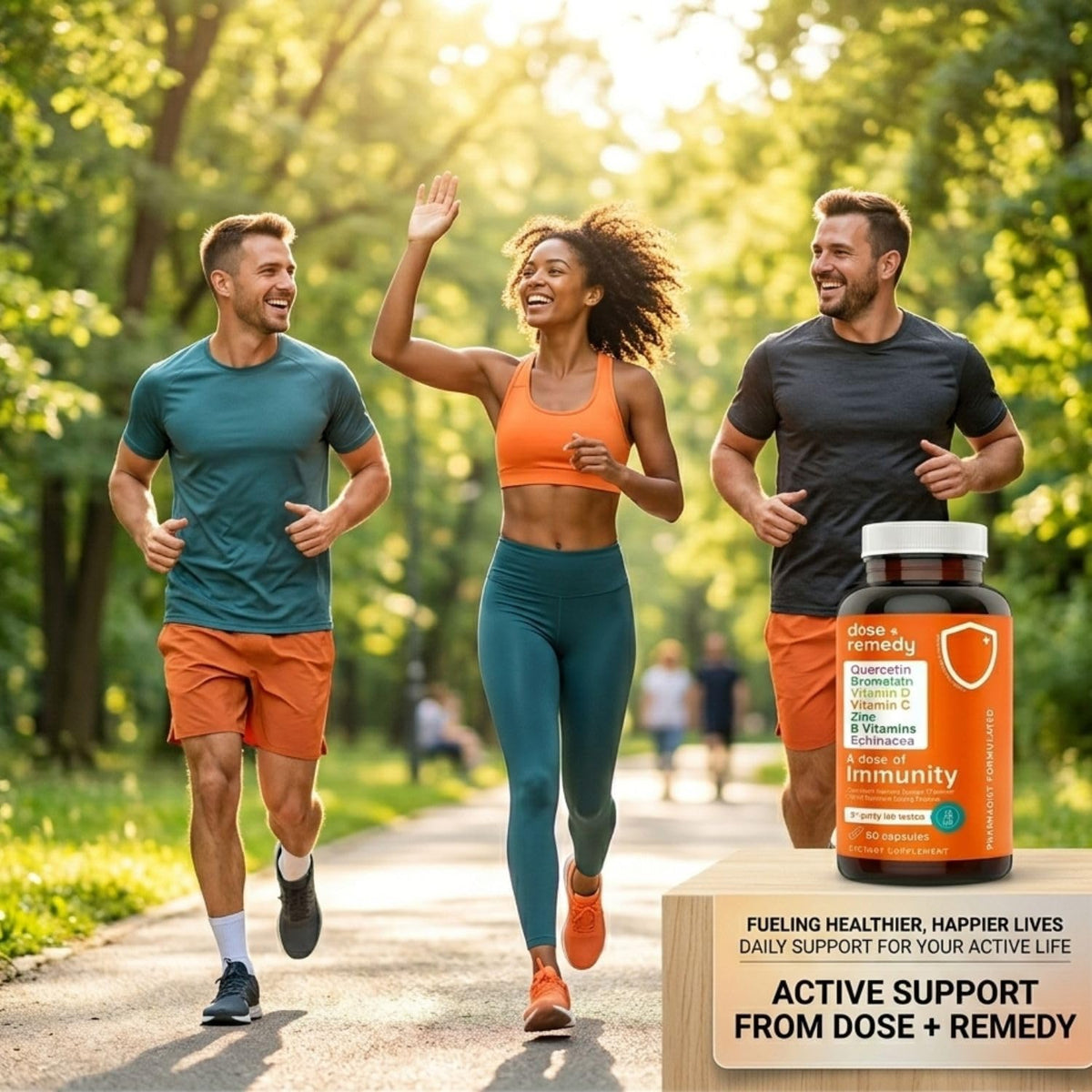 Bouteille de complément alimentaire dose + remedy Echinacée ouverte avec capsules