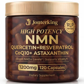Bouteille de complément alimentaire JonterKing NMN 1200mg vue de face