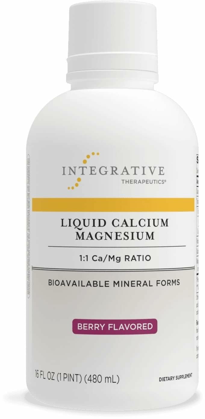 Bouteille de complément alimentaire liquide de calcium et magnésium 680g, saveur baie