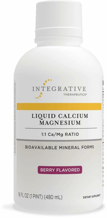 Bouteille de complément alimentaire liquide de calcium et magnésium 680g, saveur baie