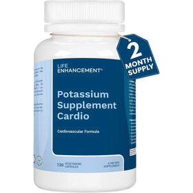 Bouteille de complément alimentaire potassium 750mg Life support vue de face