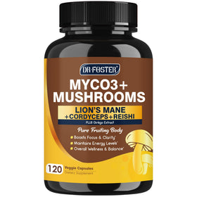Bouteille de complément DRFOSTER Champignon Lion's Mane 120 capsules vue de face